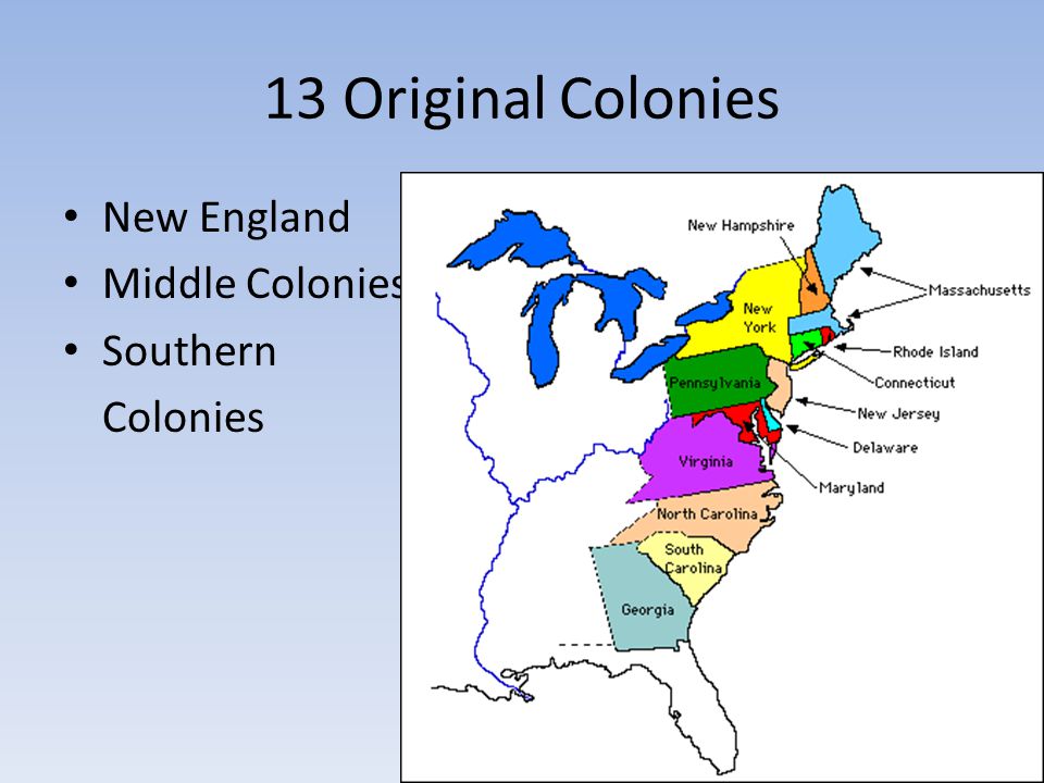 Powerpoint on england colonies
